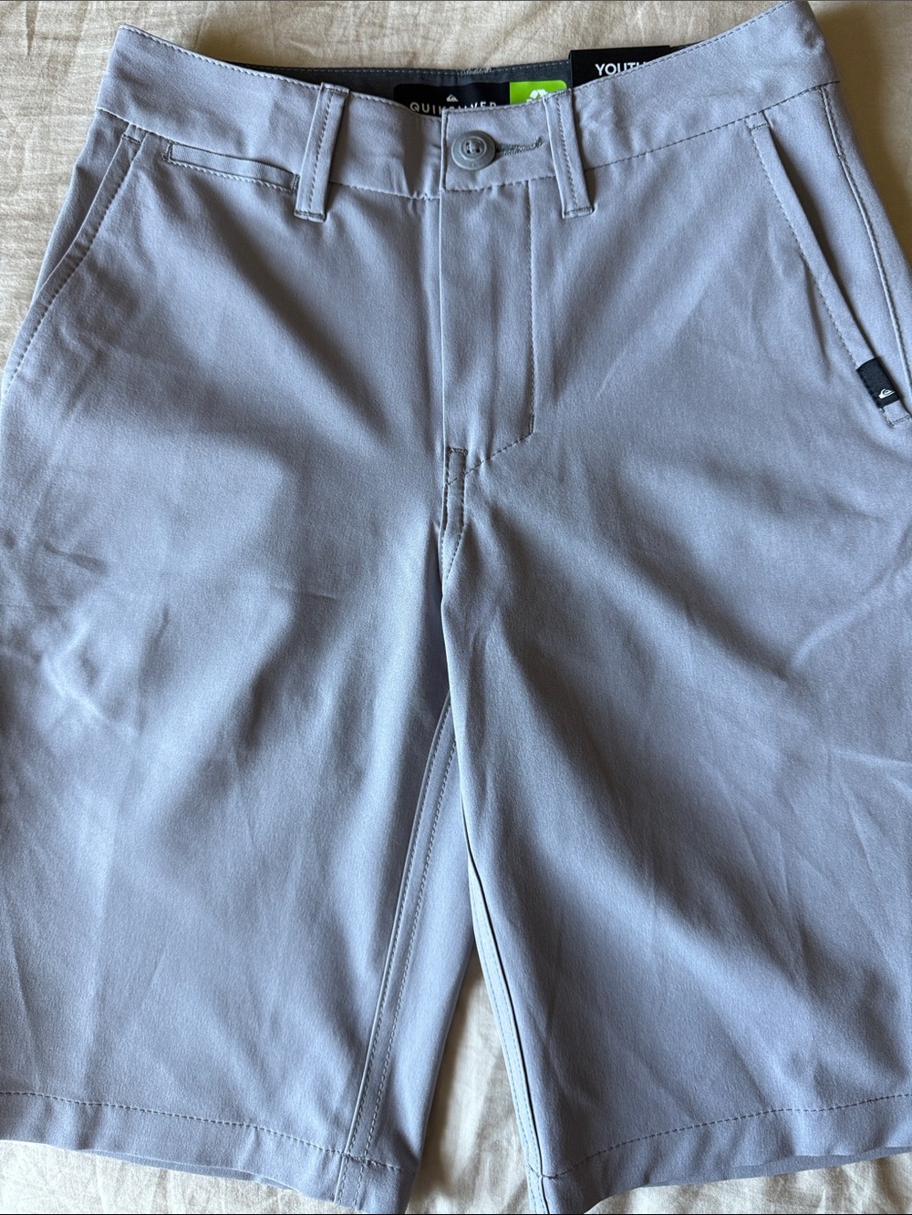 Quicksilver Youth Chino-Style Light Gray Shorts